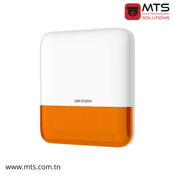 SIRENE EXTERIEURE SANS FIL HIKVISION- ORANGE